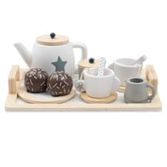 Baby Mix Montessori leseni čajni set za otroke