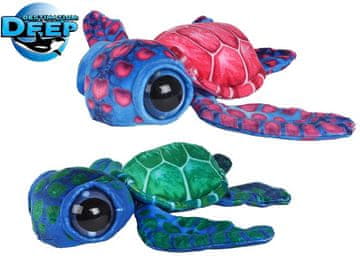 Destination Deep plišaste želve 18 cm - mešanica barv (rdeča, zelena)