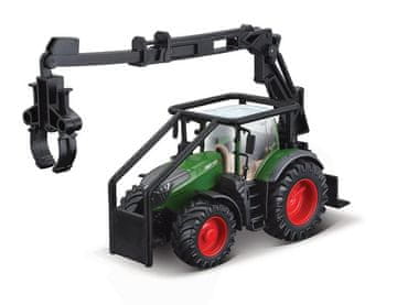 BBurago - FARMLAND, Gozdarski traktor s 3 hlodi Fendt 1050 Vario, 10 cm