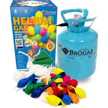 Helij za balone 20 - 5l + 20 kosov balonov - Brogaz