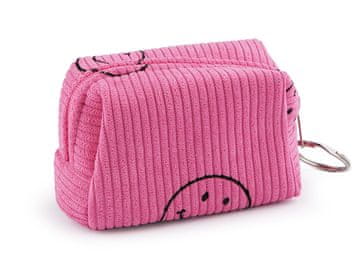 Dekliški etui / obesek za ključe smiley 9x6 cm - roza