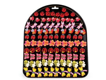 Silikonski magneti - Jagoda, metulj, čebela - mešanica (100 kosov)