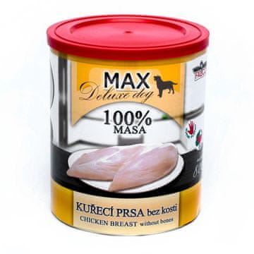 MAX Deluxe Dog piščančje prsi brez kosti, v konzervi 800 g