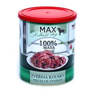 MAX Deluxe Dog kosi divjačine, konzervirani 800 g