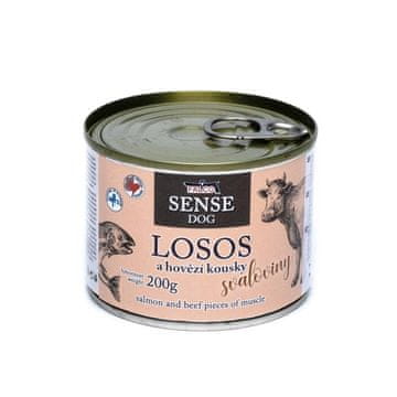 FALCO SENSE Pasji kosi lososa in govedine, v konzervi 200 g