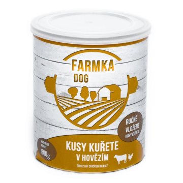 FARMKA Pes s piščancem, v konzervi 800 g