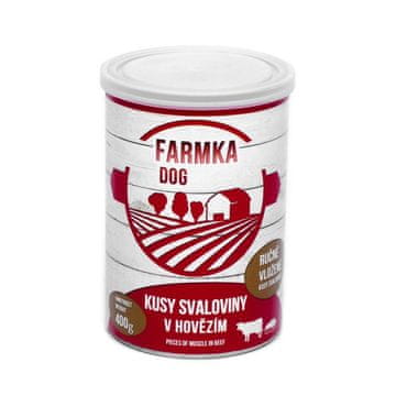 FARMKA Pes z mišičnim mesom, v konzervi 400 g
