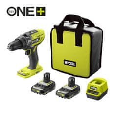 RYOBI R18PD3-220S 18V ONE+ akumulatorski vrtalnik-vijačnik + 2 x 2,0Ah baterija + torba + polnilnik