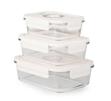 Komplet steklenih vakuumskih kozarcev G21, 3 kosi