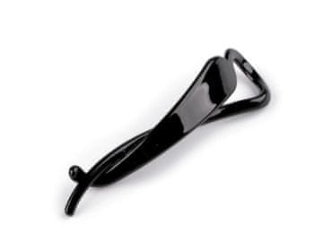 Velika sponka za lase z zobmi črna