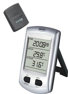 BRAVO Brezžični digitalni termometer B-5053, srebrn