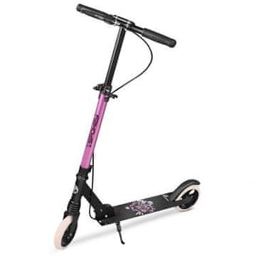 Spokey VACAY PRO Skuter z ročno zavoro, kolesa 145 mm, roza