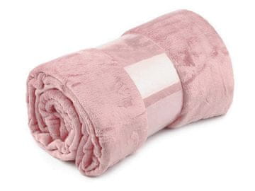 Odeja Coral fleece 150x200 cm - stara roza sv.