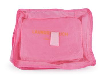 Komplet organizatorjev potovalnih kovčkov 6 kosov - roza sv.