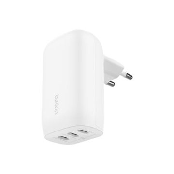Belkin BOOST CHARGE 67W 3-portni stenski polnilnik USB-C Power Delivery PPS, bel
