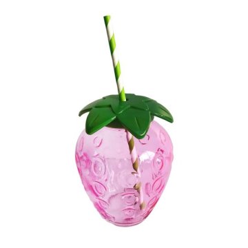 MASON JAR 450ML JAGODA OBLIKA ZELENI POKROV STEKLO