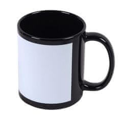 Vrč za tiskanje - 330 ml, črn z belim poljem