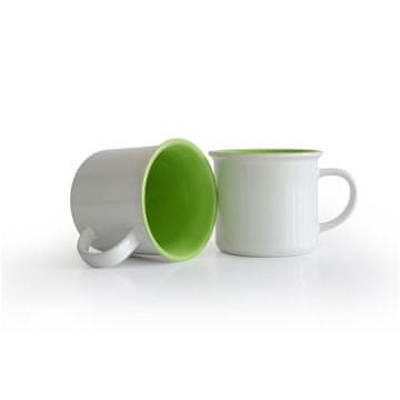 Vrč za tiskanje - 250 ml, bel, zelena notranjost