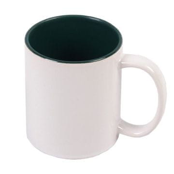 Vrč za tiskanje - 330 ml, bel, zelena notranjost