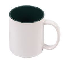 Vrč za tiskanje - 330 ml, bel, zelena notranjost
