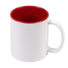 Vrč za tiskanje - 330 ml, bel, rdeča notranjost