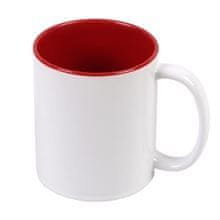 Vrč za tiskanje - 330 ml, bel, rdeča notranjost