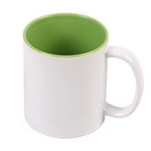 Vrč za tiskanje-330 ml, bel, svetlo zelena notranjost