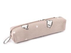 Tekstilni etui za mačke / svinčnik 18x4 cm - bež svetlo