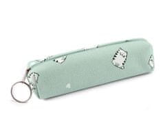 Tekstilni etui za mačke / svinčnik 18x4 cm - žajbljevo zelena