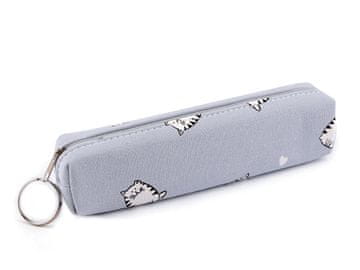 Tekstilni etui za mačke / svinčnik 18x4 cm - svetlo modra