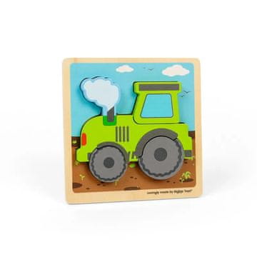 Bigjigs Toys Vstavljena sestavljanka traktorja
