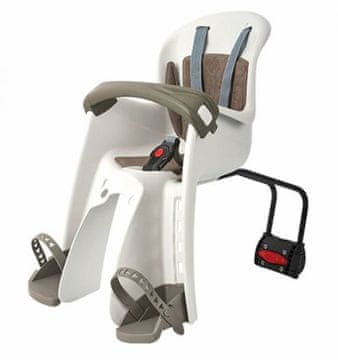 Prednji sedež Polisport Bilby Junior z zadnjim ročajem kremno rjave barve