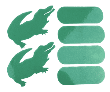 Odsevne nalepke ShamanRacing crocodile set 6pcs zelena