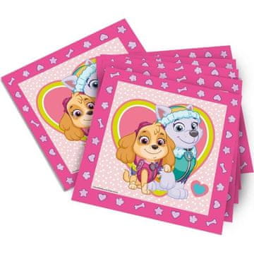 Papirnati prtički Paw Patrol roza 33x33cm 20ks - tib