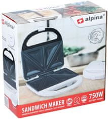 Alpina Toaster z dvema režama in neprijemljivo površino