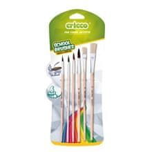 Komplet čopičev Cricco, 6 kosov, naravni