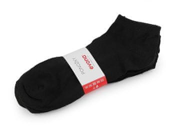 Moške nogavice do gležnjev - (velikost 43-46) črne (3 pari)