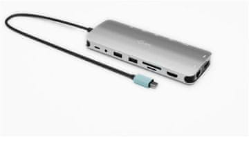 i-tec USB-C Metal Nano 3x Display Dock, 2x HDMI 1x USB-C video, PD 140W + i-tec Universal Charger 140 W