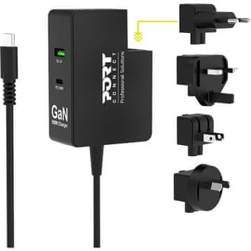 Port Designs OBLIKE PORTOV Uni polnilnik GaN USB-C/USB-A 100W PORT