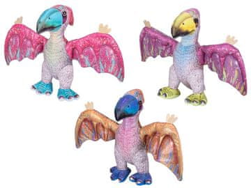 Plišasti pterozaver 23 cm - mešanica barv (rumena, modra, turkizna)