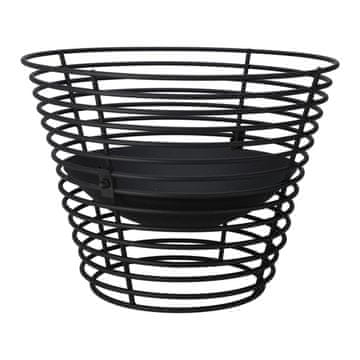 Košara za ogenj premera 53 cm, višine 40 cm Črna