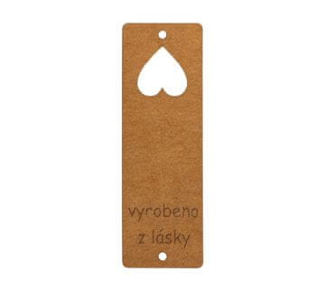 Papir z obliži "made with love" - komplet 6 kosov - 60x20 mm
