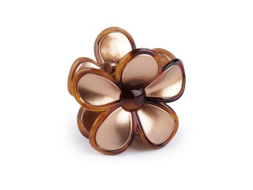 Sponka za lase cvet - zlati biser