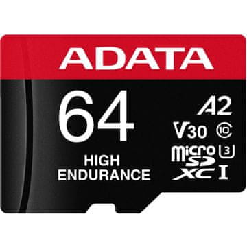 A-Data visoko vzdržljivostni adapter/Micro SD/64GB/UHS-I U3/Class 10/+