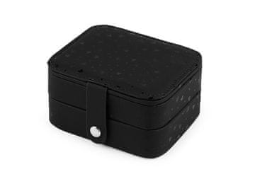 Mala škatlica za nakit srce 9x11x6 cm - črna