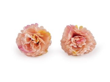 Umetno cvetje Ø3 cm - siva v prahu in lososova (10 kosov)