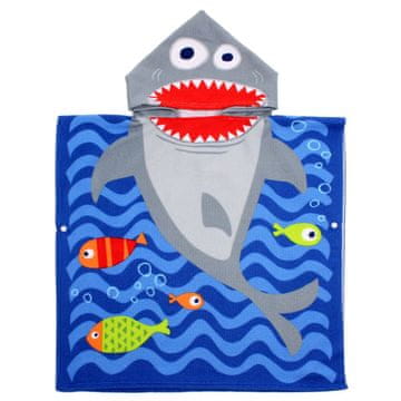 Otroški pončo za plažo z morskim psom 1 kos