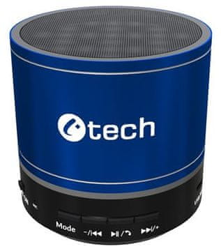 C-TECH Zvočnik SPK-08L, bluetooth, baterija, USB-C, moder
