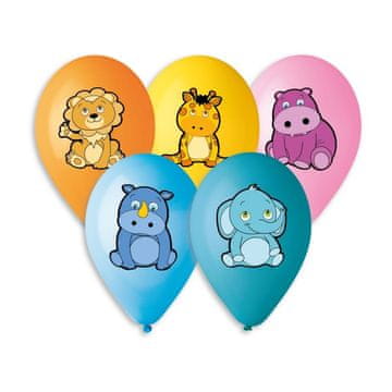 Napihljiv balon - komplet 5 živali 29 cm