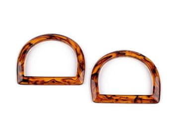 Ročaji za vrečke iz smole - (12,5x11 cm) oranžni jantar (2 kosa)